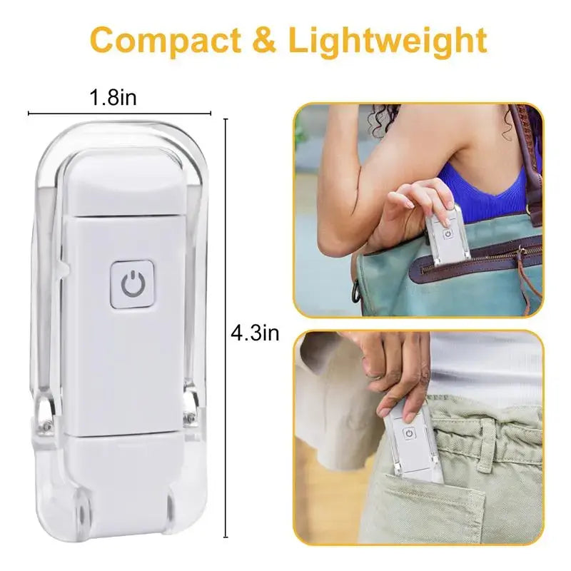 Luz de lectura LED recargable por USB para libros, protección para los ojos