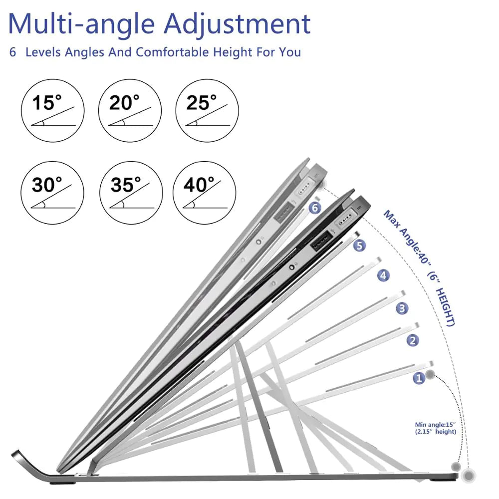 Soporte plegable para portátil Soporte ajustable para portátil Portátil