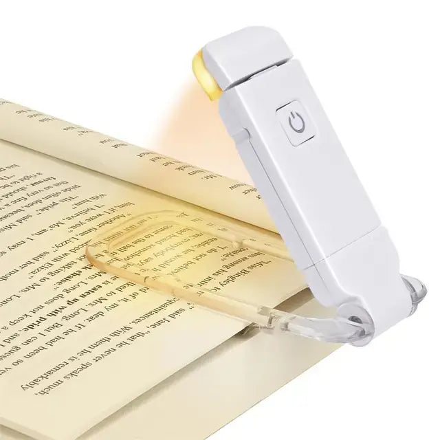Luz de lectura LED recargable por USB para libros, protección para los ojos
