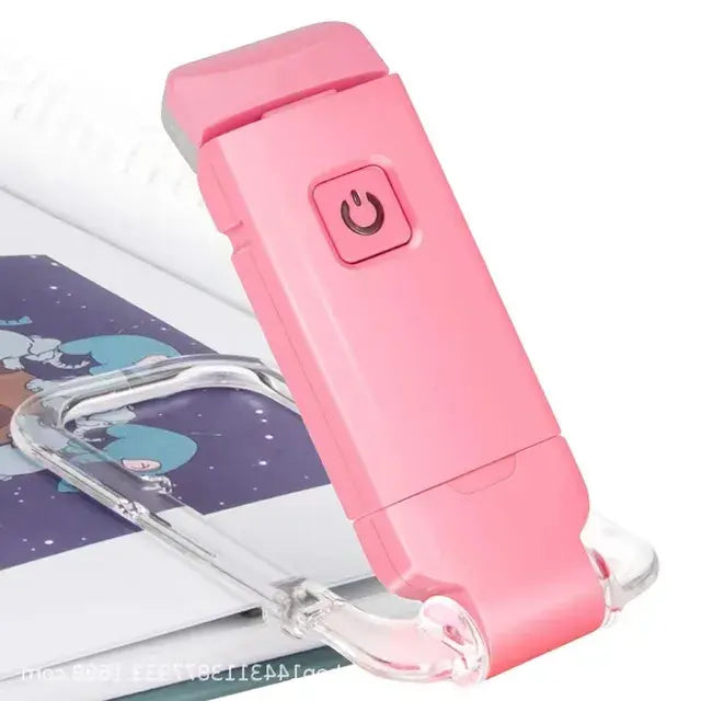 Luz de lectura LED recargable por USB para libros, protección para los ojos