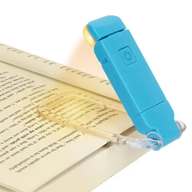 Luz de lectura LED recargable por USB para libros, protección para los ojos
