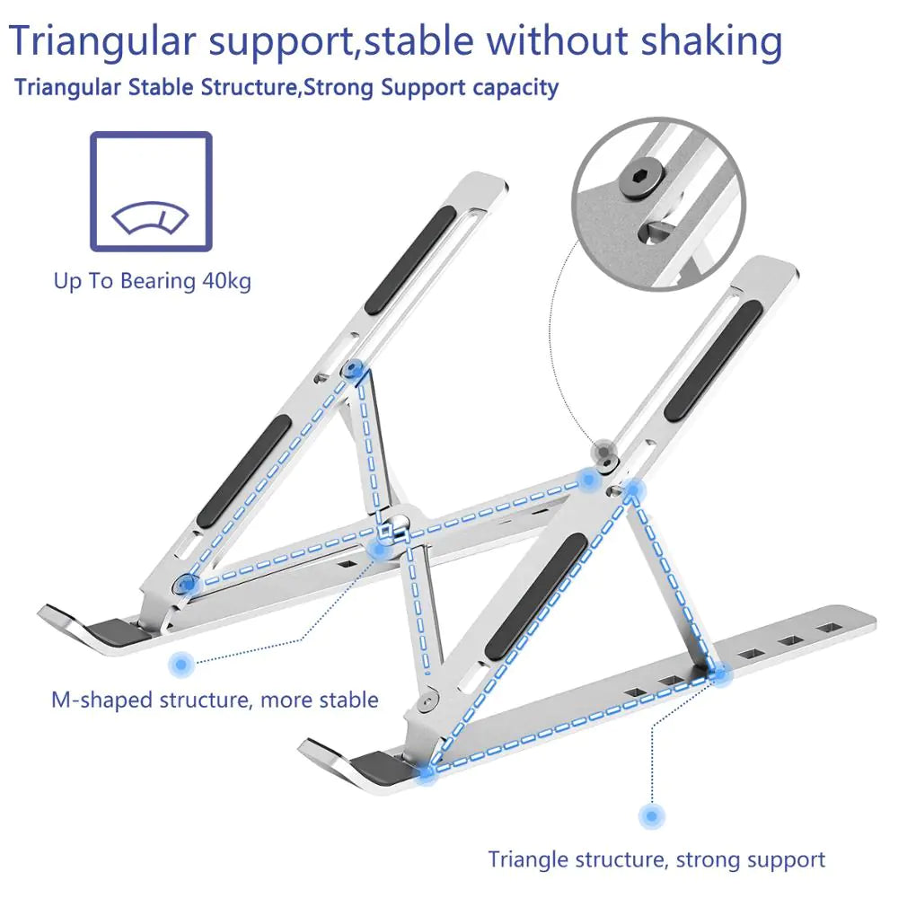 Soporte plegable para portátil Soporte ajustable para portátil Portátil