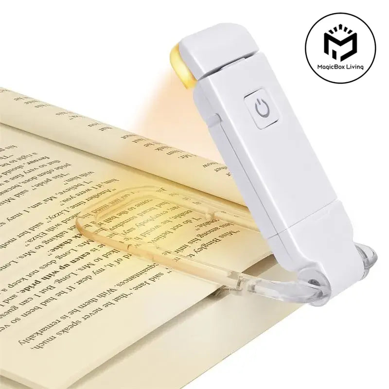Luz de lectura LED recargable por USB para libros, protección para los ojos