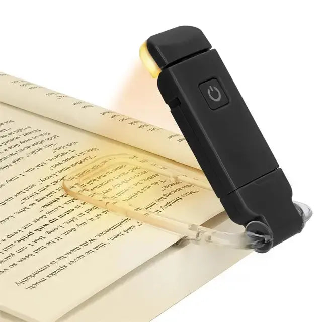 Luz de lectura LED recargable por USB para libros, protección para los ojos